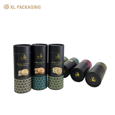 Topo de papel para galletas Contenedor de alimentos de borde redondo Topo de papel de tamaño personalizado Embalaje Caja de cilindro Caja rígida