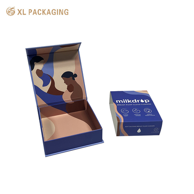 Caja de regalo de papel de arte de lujo de 2 mm de espesor con cierre magnético y cinta para embalaje industrial