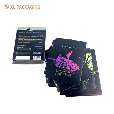Cajas plegables de la barra de chocolate de la cartulina de la categoría alimenticia con el logotipo grabado en relieve
