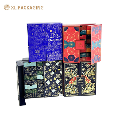 Envases personalizados para Navidad Calendario de Adviento Caja de maquillaje Caja de joyas para chocolate