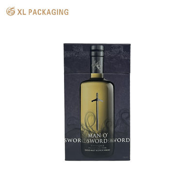 OEM de lujo triangular de cartón rígido botella de vino caja de regalo con bandeja de inserción de cartón