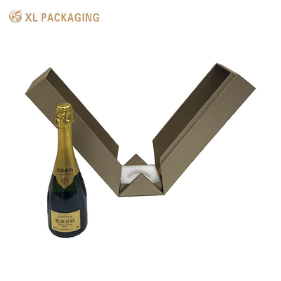 Caja de embalaje de alcohol de papel, whisky y vino de cartón Caja de regalo de doble puerta magnética