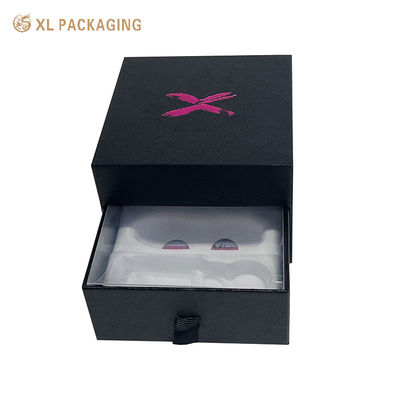 Caja de regalo de lujo de dos capas personalizada con logotipo de papel rojo y material reciclable para joyas cosméticas y perfumes