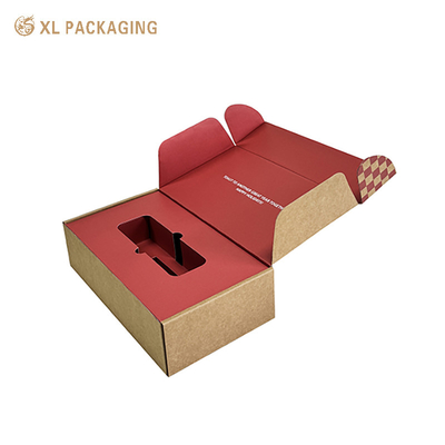 Cajas de envío de regalos Kraft Inner Ropa de té Cajas de correo corrugadas con porta bandeja de papel