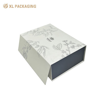 Caja de té plegable de embalaje plano mate Caja de regalo fácil de ensamblaje para café y té con logotipo de papel de plata