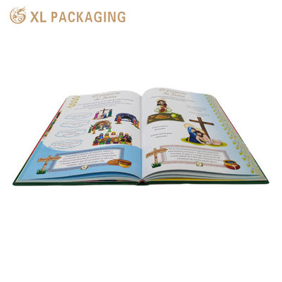 Libro de imágenes para niños de tapa dura personalizado con encuadernación plana cosida, impresión offset a todo color y cubierta de cáscara dura reforzada