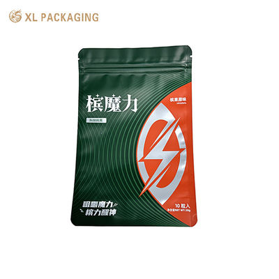Follado de aluminio Mylar Stand Up Pocket Ziplock Etiqueta de etiqueta de papel personalizada Embalaje de alimentos