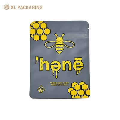 Bolsa de aluminio mate personalizada con cremallera de mylar, bolsa de embalaje resellable impresa para aperitivos y pequeños regalos