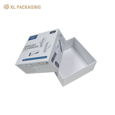 Caja de regalo de papel rígido grueso de calidad premium ecológica con impresión personalizada completa para auriculares Joyería y cosméticos