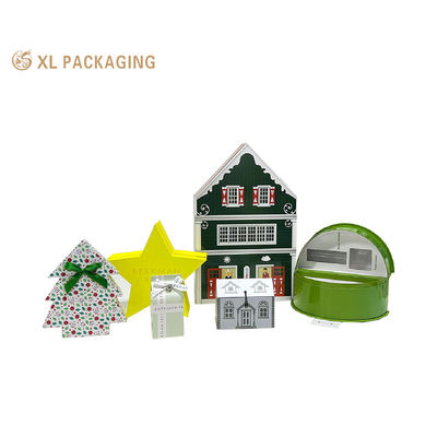 Caja de calendario de Adviento en forma de árbol de Navidad