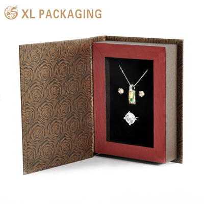 Caja de embalaje de joyas de cartón con logotipo personalizado con cierre magnético e impresión CMYK