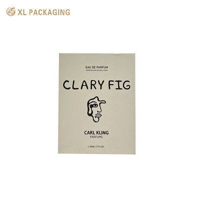Caja de embalaje de fragancias personalizadas de lujo con acabado beige mate minimalista y tapa rígida premium y estructura de base