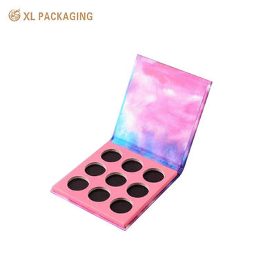 Paleta de sombras de ojos vacías de tamaño personalizable al por mayor con cierre magnético y material de cartón gris de primera calidad