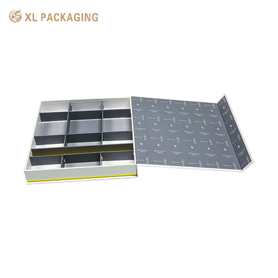 Embalaje de caja magnética rectangular con bandeja de espuma blanda para cosméticos/perfumes/cuidados de la piel