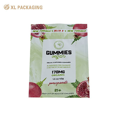 Adhesivo de papel personalizado a prueba de olor con cierre de cerradura 1g 3.5g 4g Bolsas Mylar