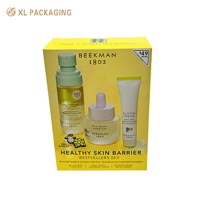 Embalaje XL Cajas cosméticas impresas personalizadas Cajas de cuidado de la piel personalizadas Cajas cosméticas de cartón embalaje plegable Caja de papel cosmético impreso personalizado embalaje