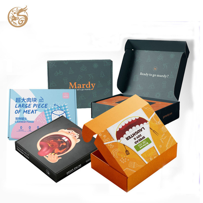 Cajas de papel corrugado interior de Kraft personalizadas, ropa, té, correo de regalo, caja de envío.