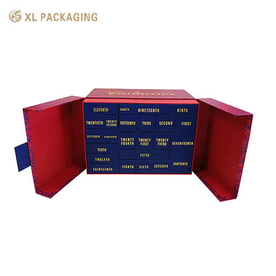 Recyclable Kraft Advent Calendar Packaging Box with 24 Drawers for Christmas Countdown Gift Box Sets