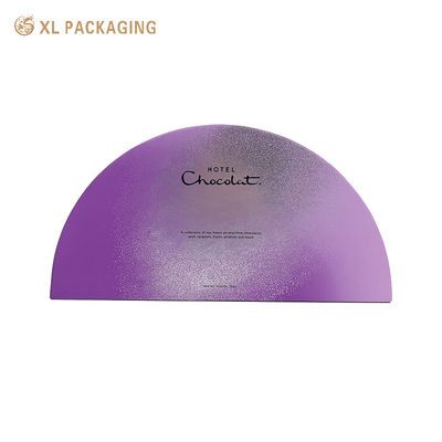 caja de regalo de papel semicircular con acabado en lámina plateada, tablero rígido de 1,5 mm | Envases de lujo ecológicos para chocolate y cuidado de la piel