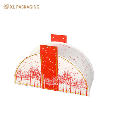Envases de papel vacío de color dorado plateado personalizados Caja de colección de forma semironda Diseño para cosméticos
