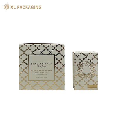 Caja cosmética plegable personalizada de 350 g / m2 para crema para el cuidado de la piel