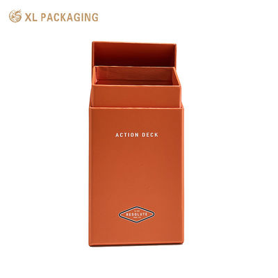 Caja rígida con tapa con bisagra con diseño de apertura en ángulo e impresión en color Pantone para embalajes de papel de cigarrillos de lujo