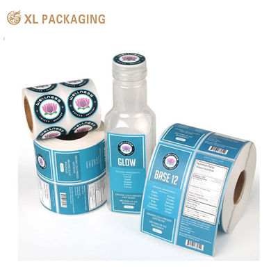 Envasado XL Etiquetas adhesivas en relieve en blanco impresas a medida Adhesivo de un solo lado acabado mate / brillante Impresión de alta resolución Ideal para la marca de productos Envasado de productos Aplicaciones decorativas