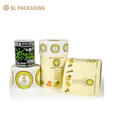 Etiqueta autoadhesiva impermeable en formato rollo para envases de perfume y cuidado de la piel con impresión de logotipo personalizado
