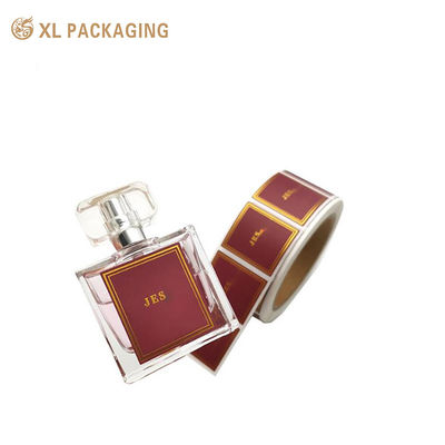 Envase XL Etiqueta de etiqueta de papel personalizado Rectángulo Envase impermeable Etiqueta de vinilo Etiquetas adhesivas para botellas de perfume personalizadas