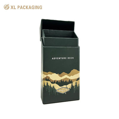 Bolsa de embalaje de cigarrillos de 3 piezas, CMYK Impresión laminado mate verde oscuro dentro caja de tabaco rígida