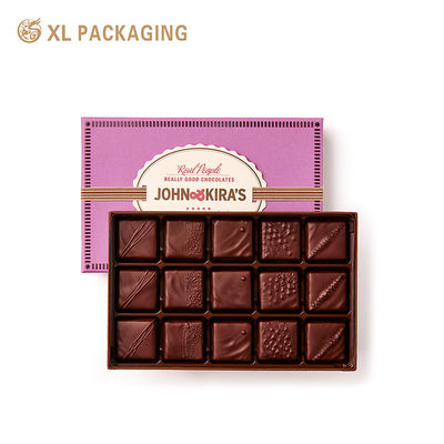 Caja de chocolates de papel Kraft al por mayor con inserciones de cojín: embalaje personalizable y ecológico para galletas y refrigerios