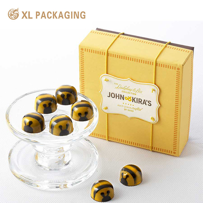 Bolsa de Chocolate Personalizado Cajas de cartón de lujo Embalaje con logotipo grabado Papel anti-tarnish Diseño fácil abierto Proteger la frescura del chocolate Elevar el desempaquetado para el regalo al por menor