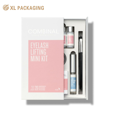 Caja de cosméticos de lujo con impresión personalizada, estampado de lámina dorada, forro de terciopelo, cierre magnético, embalaje premium para sueros, maquillaje y marcas de belleza de alta gama