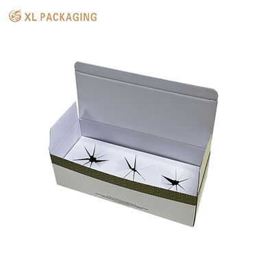 Impresión personalizada Todo en uno Cuidado de la piel plegable Caja de correo de envío plano Caja de embalaje corrugado Laminación mate Estampado en caliente Logotipo de oro
