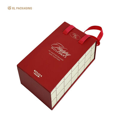 Caja de cierre magnética personalizada de cinta de impresión roja amarilla