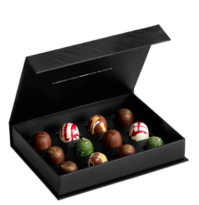 12 pcs de contacto seguro para alimentos caja de chocolate cartón Kraft bandeja de hueco