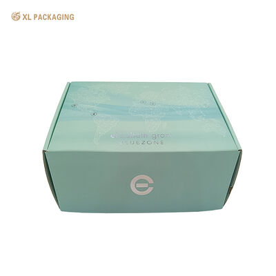 Custom Corrugated Gift Box for Skincare, Matte Lamination Silver Foil Logo with EPE Foam Insert