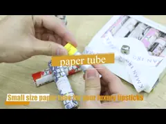 Envasado en una caja de tubos de papel cosméticos de papel cilíndrico